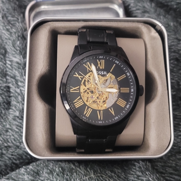 Fossil Automatic Black Stainless Steel Watch - Picture 2 of 5